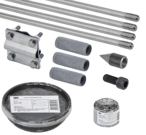 Комплект заземления вертикальный муфтовый IEK KARAT 16х6000мм оцинкованная сталь картинка